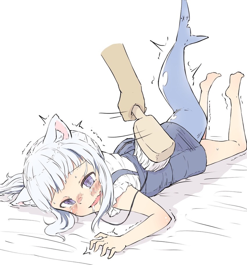 gawr gura (hololive and 1 more) drawn by nekomimi_sukinosuke