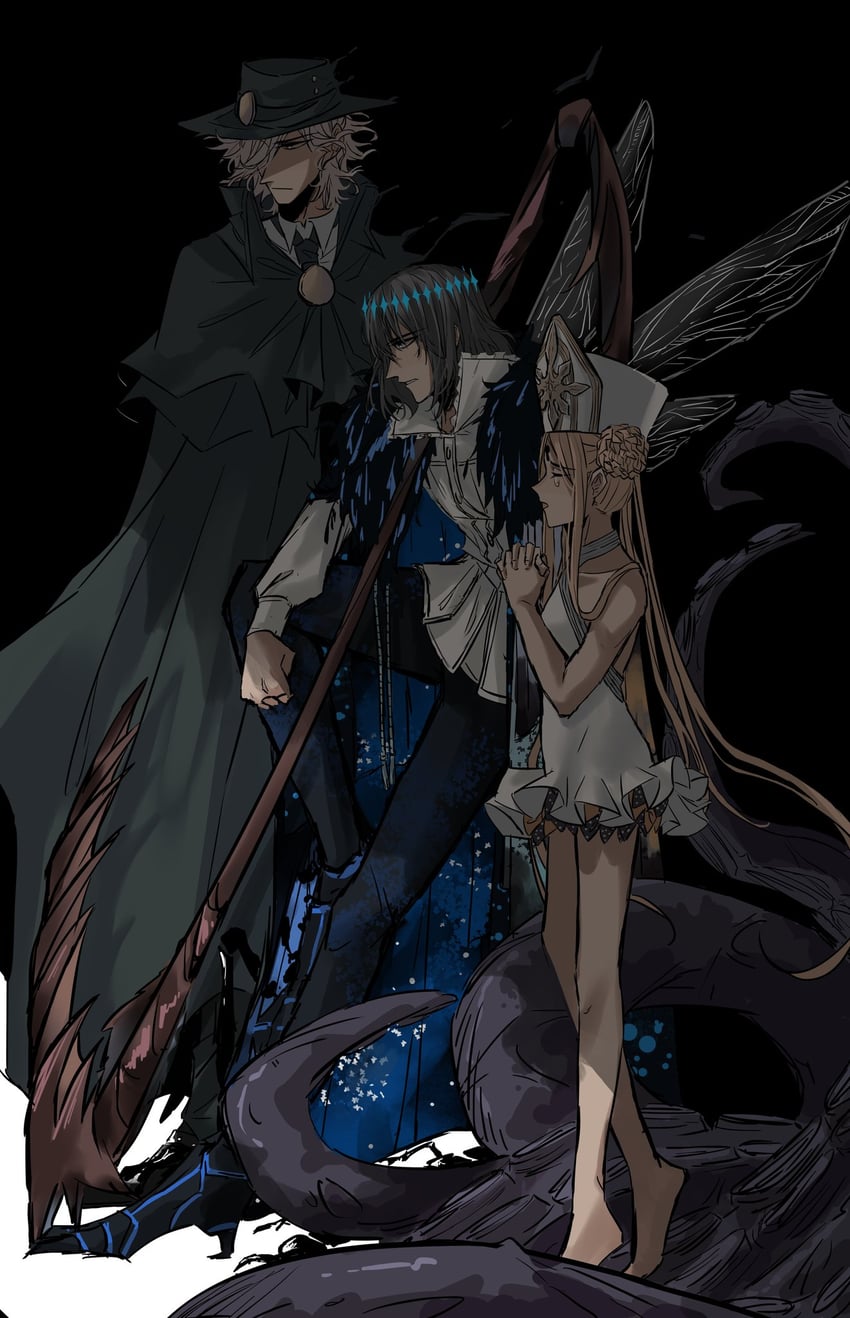 abigail williams, oberon, and edmond dantes (fate and 1 more) drawn by pan_(idontlikebreadd)