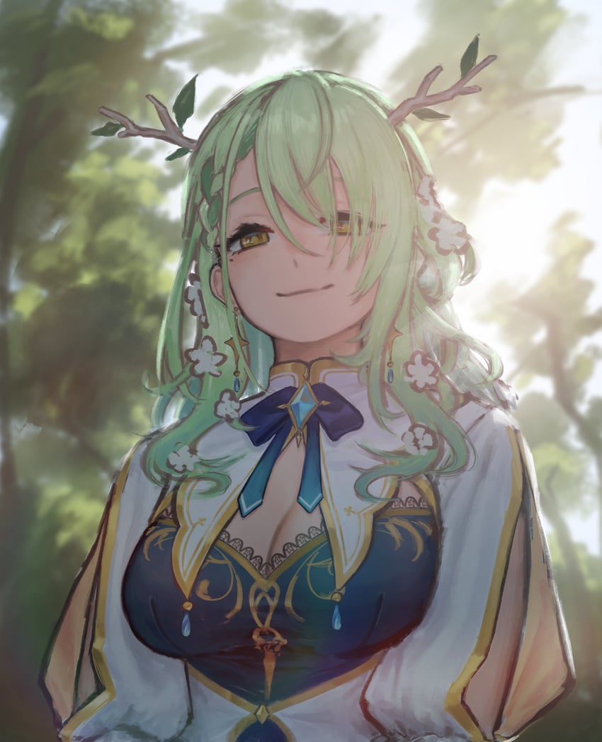 ceres fauna (hololive and 1 more) drawn by halfbakelim