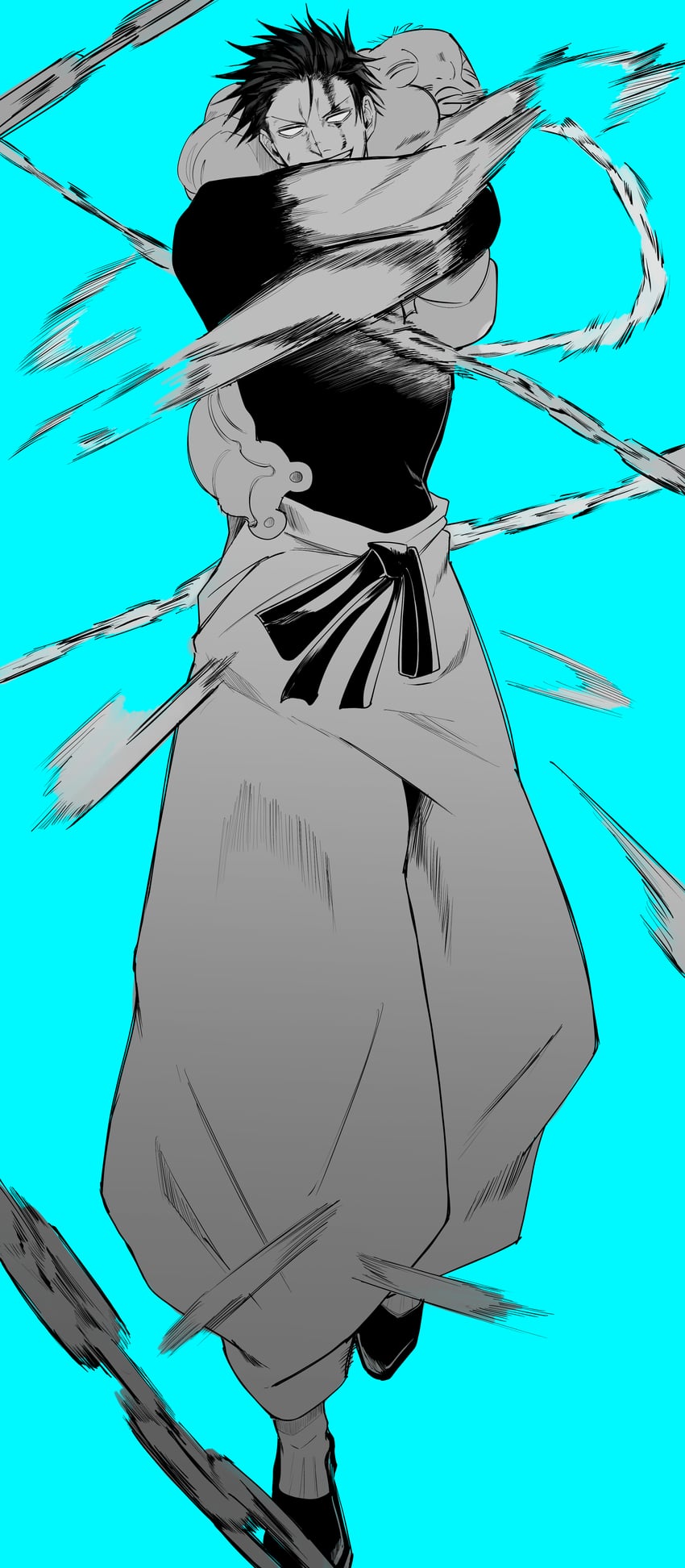 fushiguro touji and inventory curse (jujutsu kaisen) drawn by yofu_(0042_2400)