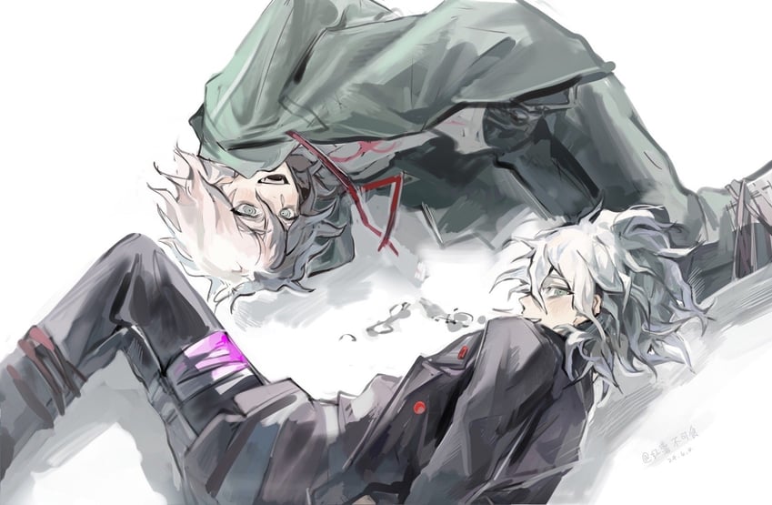 komaeda nagito and servant (danganronpa and 2 more) drawn by sweet_potatobn