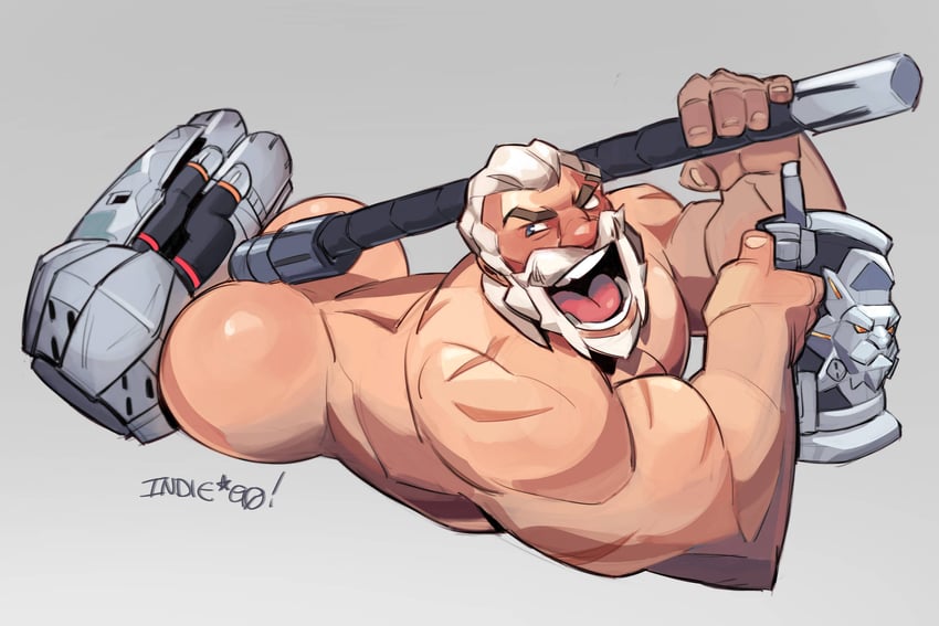 reinhardt (overwatch) drawn by arts_of_indiego