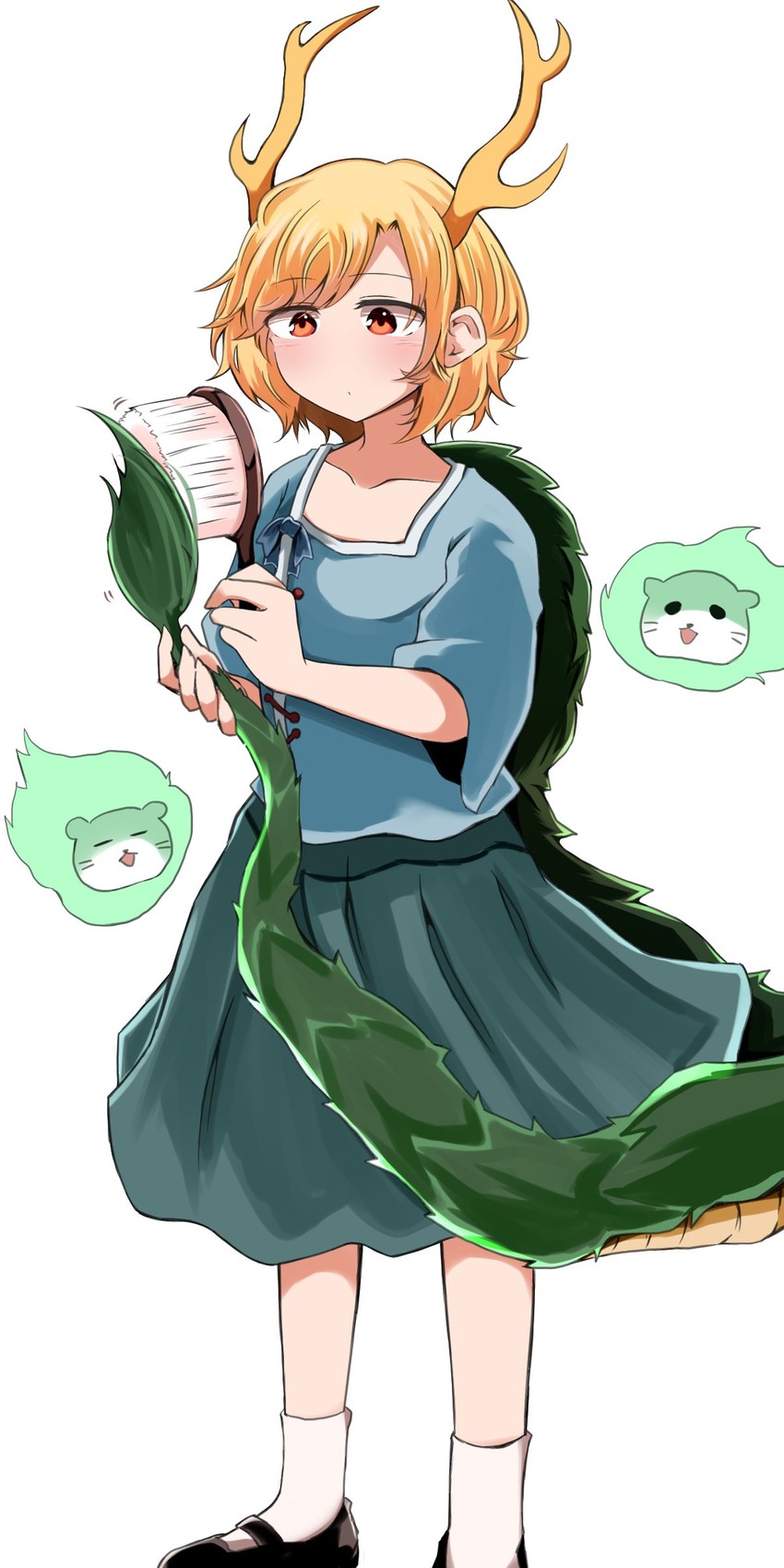 kicchou yachie and otter spirit (touhou) drawn by yasui_nori