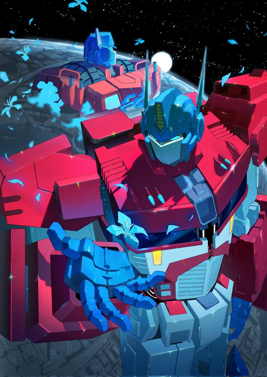 optimus prime (transformers and 1 more) drawn by allhailopm