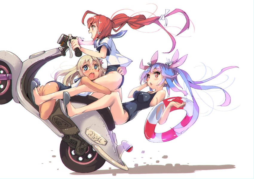 ro-500, i-19, and i-168 (kantai collection) drawn by satou_daiji
