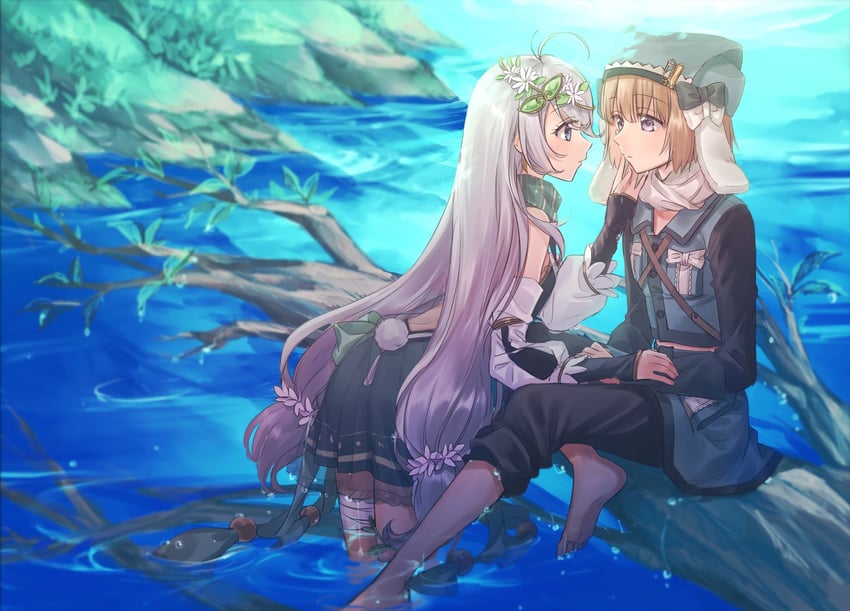 miura asahi and aoba chika (mahou shoujo madoka magica and 1 more) drawn by yukishiro_(hitsuji)