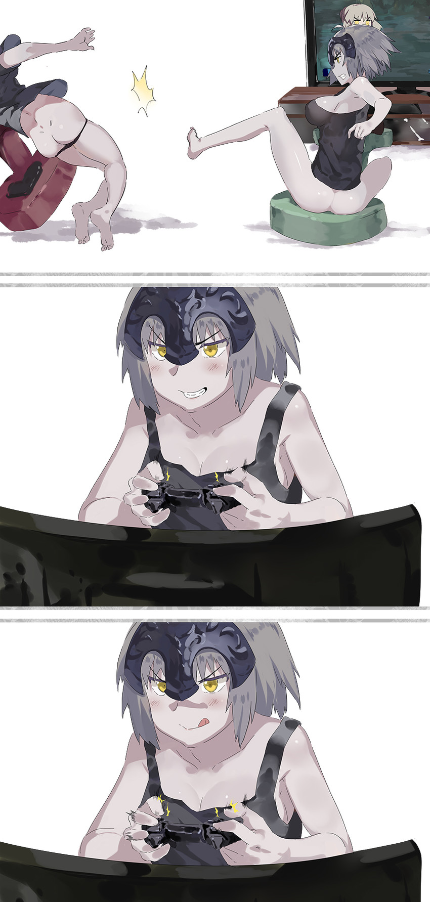 artoria pendragon, jeanne d'arc alter, and saber alter (fate and 2 more) drawn by club3