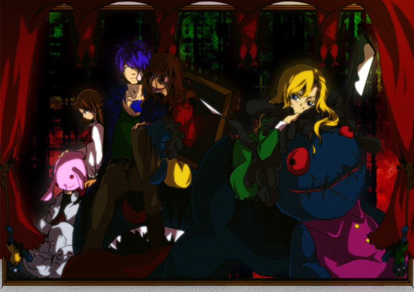 ib, mary, garry, doll, and lady in red (ib) drawn by 96neko_(hyt330)