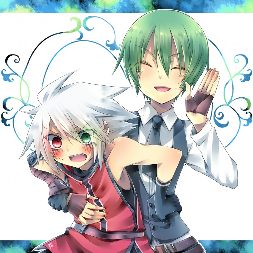 ragna the bloodedge and hazama (blazblue) drawn by takamiya_ren