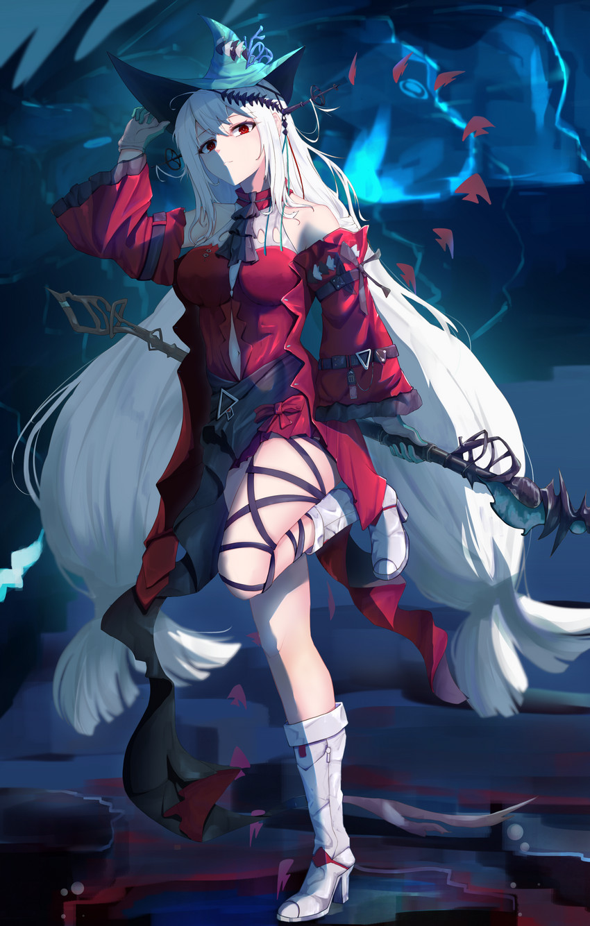 skadi and skadi the corrupting heart (arknights) drawn by calvaires