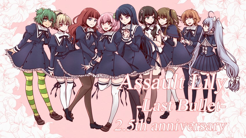 kuo shenlin, hitotsuyanagi riri, kaede johan nouvel, wang yujia, shirai yuyu, and 4 more (assault lily) drawn by takemiya_jin