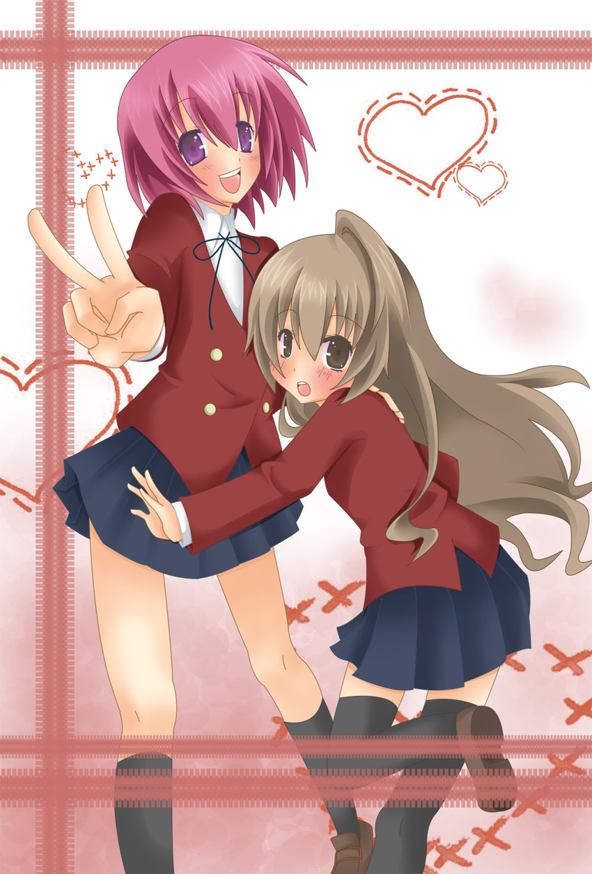 aisaka taiga and kushieda minori (toradora!) drawn by mochizuki_masora