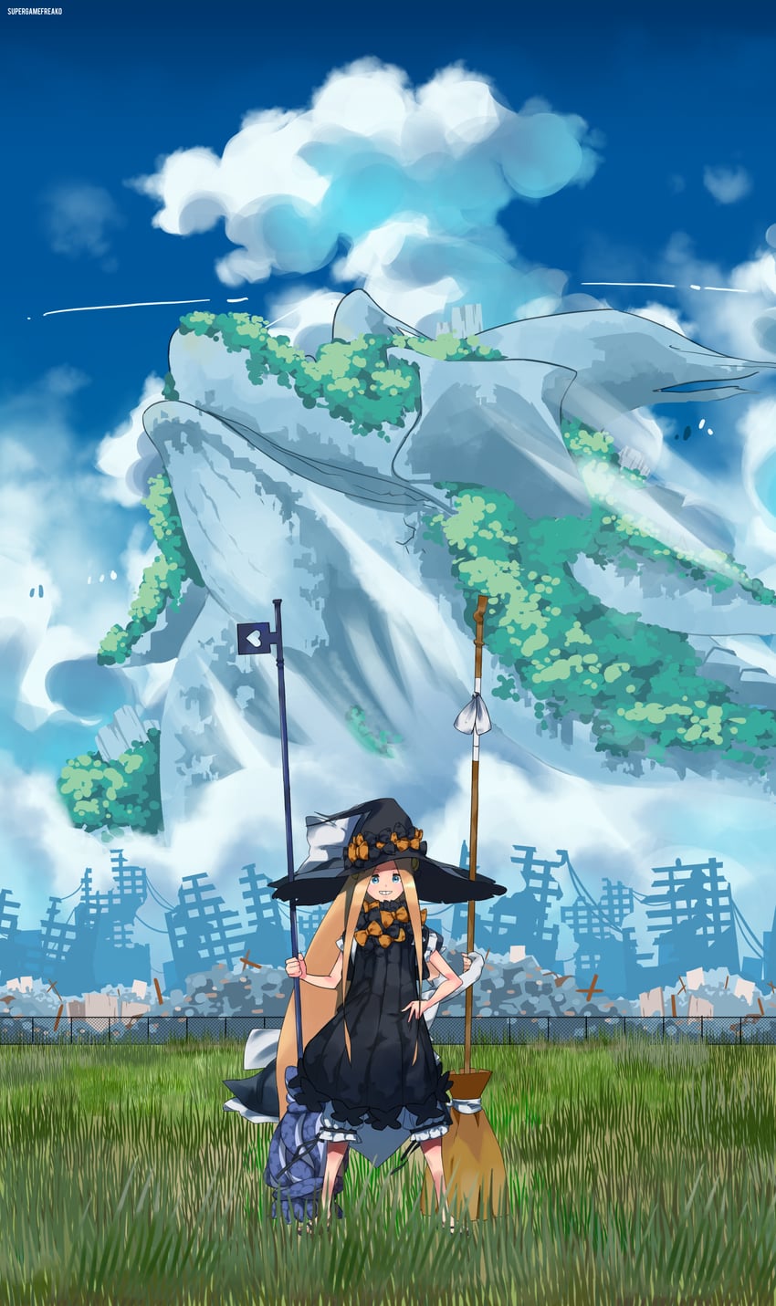 kirisame marisa and abigail williams (touhou and 2 more) drawn by supergamefreako