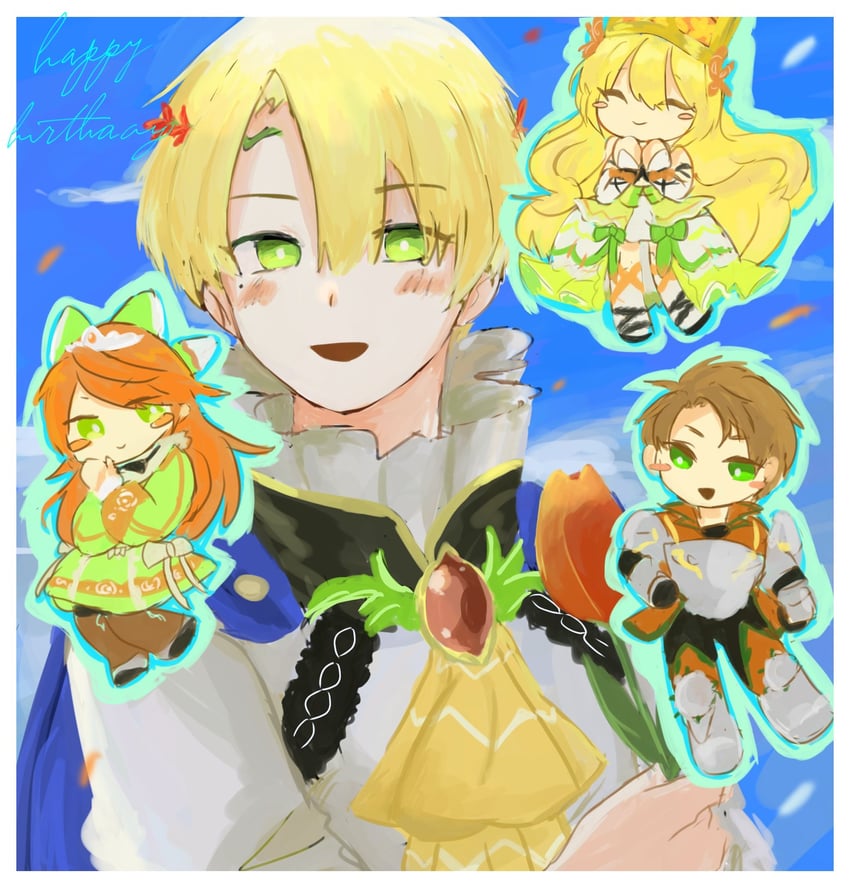 celine, etie, alfred, and boucheron (fire emblem and 1 more) drawn by ichgomi
