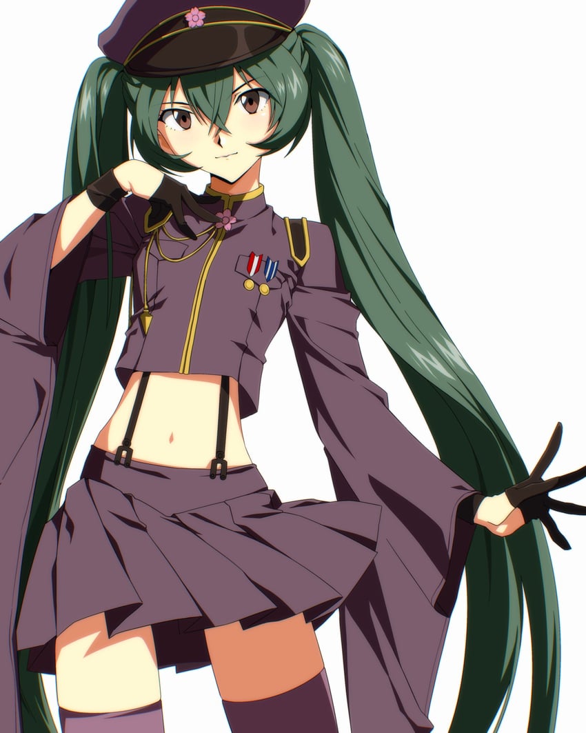 hatsune miku (vocaloid and 1 more) drawn by miko_heb