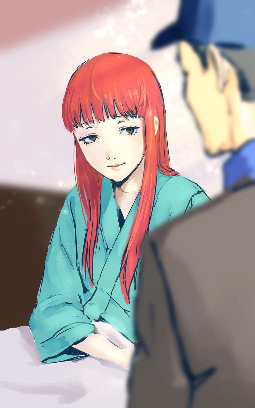 iori junpei and yoshino chidori (persona and 1 more) drawn by morrisuit