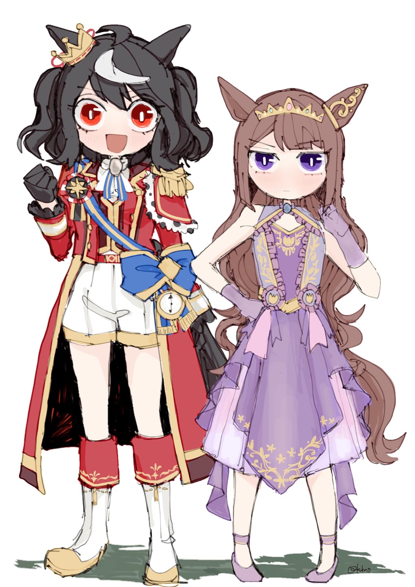 sweep tosho and kitasan black (umamusume) drawn by kawakami_(kwkm_g)