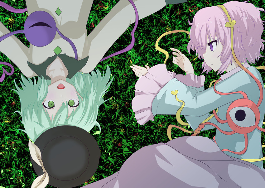 komeiji koishi and komeiji satori (touhou) drawn by umani_(misamisa330)