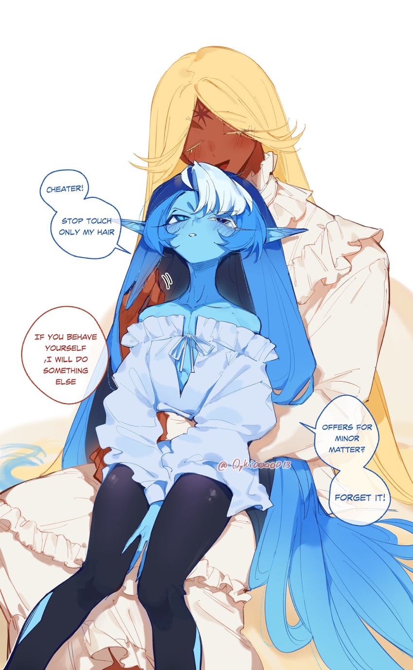 shadow milk cookie and pure vanilla cookie (cookie run and 1 more) drawn by oyki0000013