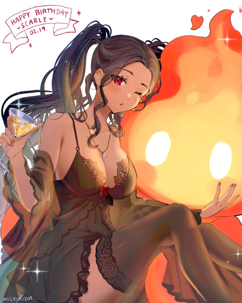 scarle yonaguni and scarling (nijisanji and 1 more) drawn by milkuriem