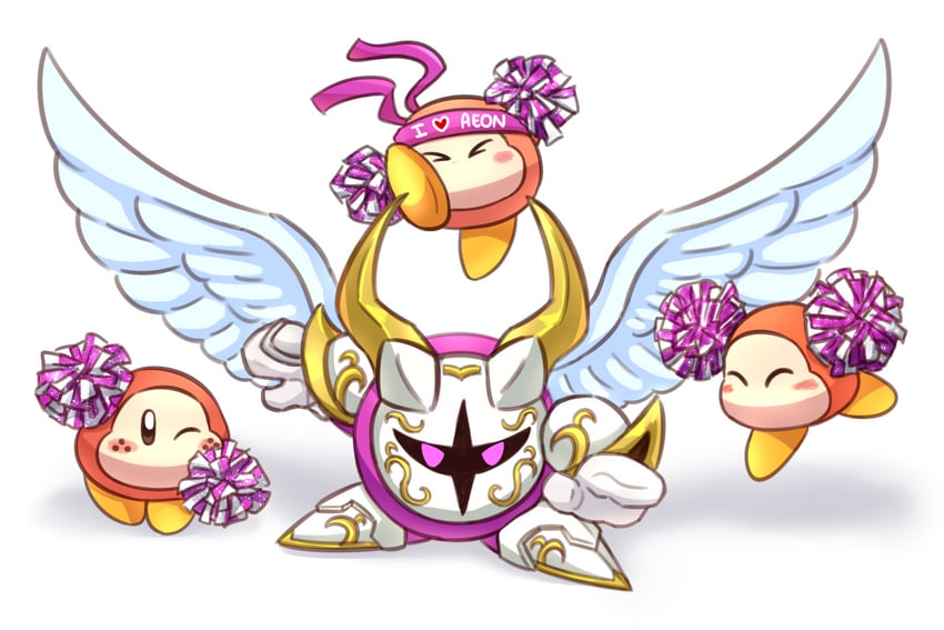waddle dee and galacta knight (kirby and 1 more) drawn by shibulio