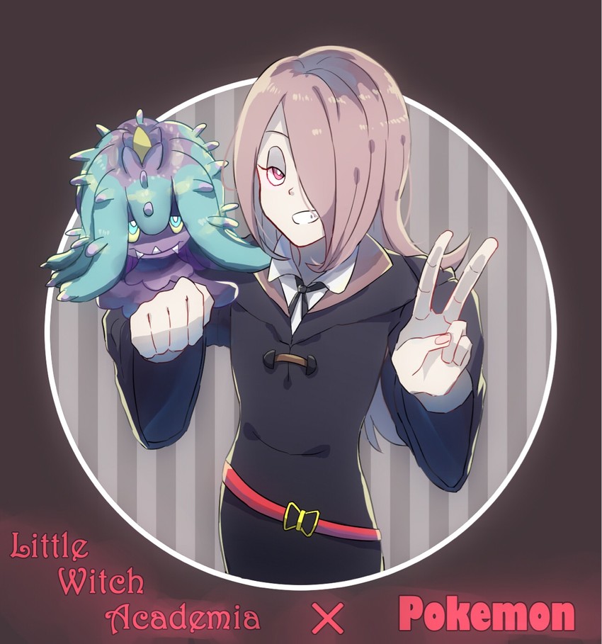 sucy manbavaran and mareanie (pokemon and 1 more) drawn by oga_sleep