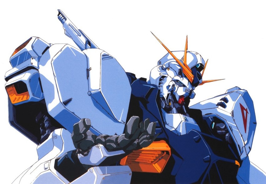 nu gundam (gundam and 1 more) drawn by oobari_masami