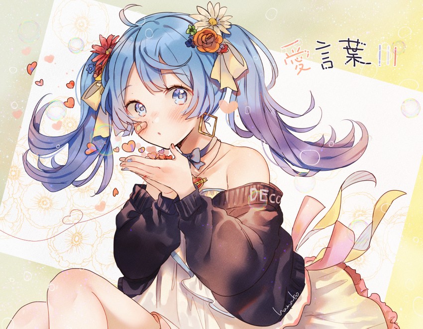 hatsune miku (vocaloid and 1 more) drawn by hanako151