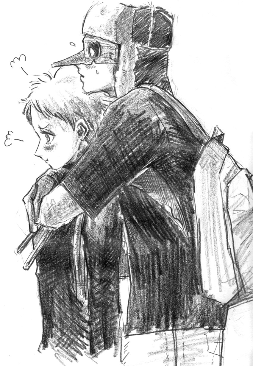 ebisu and fujita (dorohedoro) drawn by chidoririri