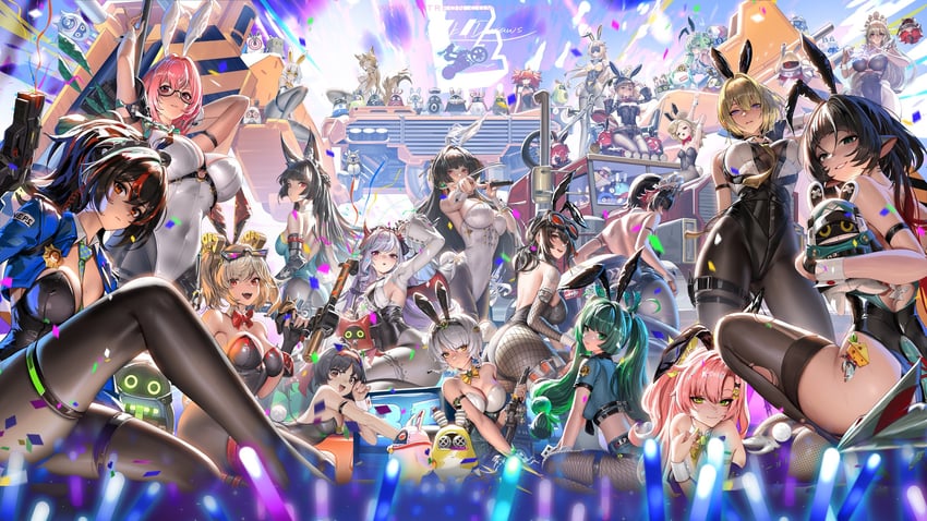 ellen joe, hoshimi miyabi, jane doe, nicole demara, tsukishiro yanagi, and 52 more (zenless zone zero) drawn by liang_xing