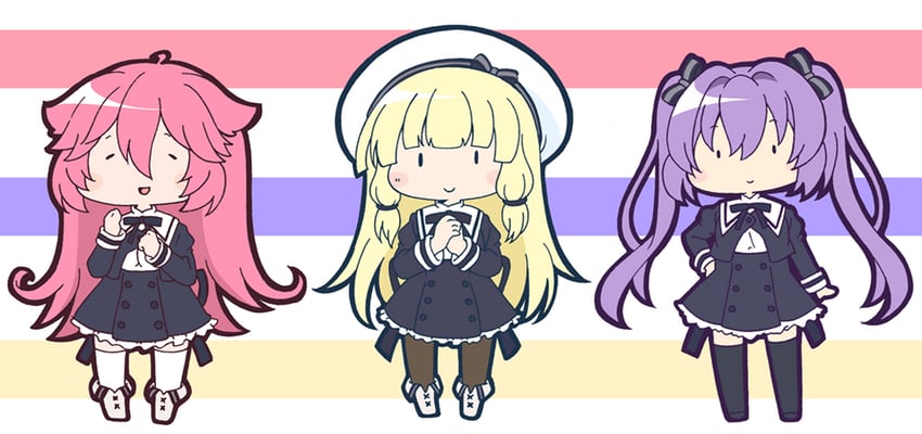 tachihara sayu, sejima hiromu, and kuramata yukiyo (assault lily) drawn by masaki_itsuki