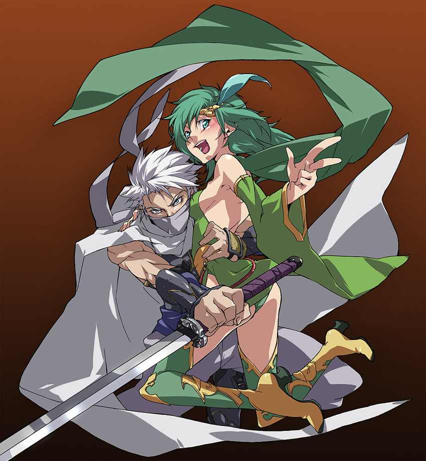 rydia, ninja, and edward geraldine (final fantasy and 1 more) drawn by koma_(koma4018)