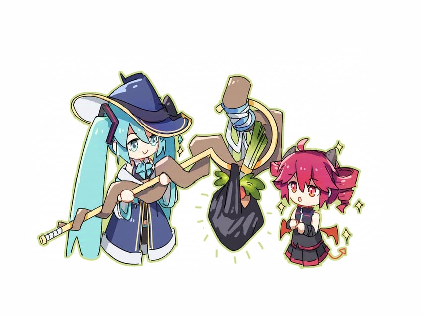 hatsune miku and kasane teto (vocaloid and 1 more) drawn by frontiersun