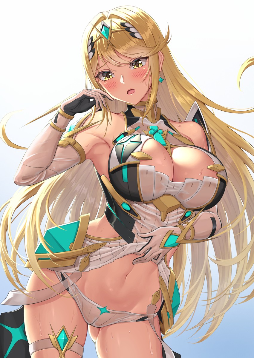 mythra (xenoblade chronicles and 1 more) drawn by nemunemu_semi