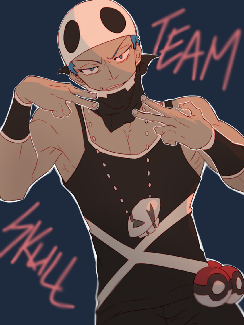 team skull grunt (pokemon and 1 more) drawn by chishio