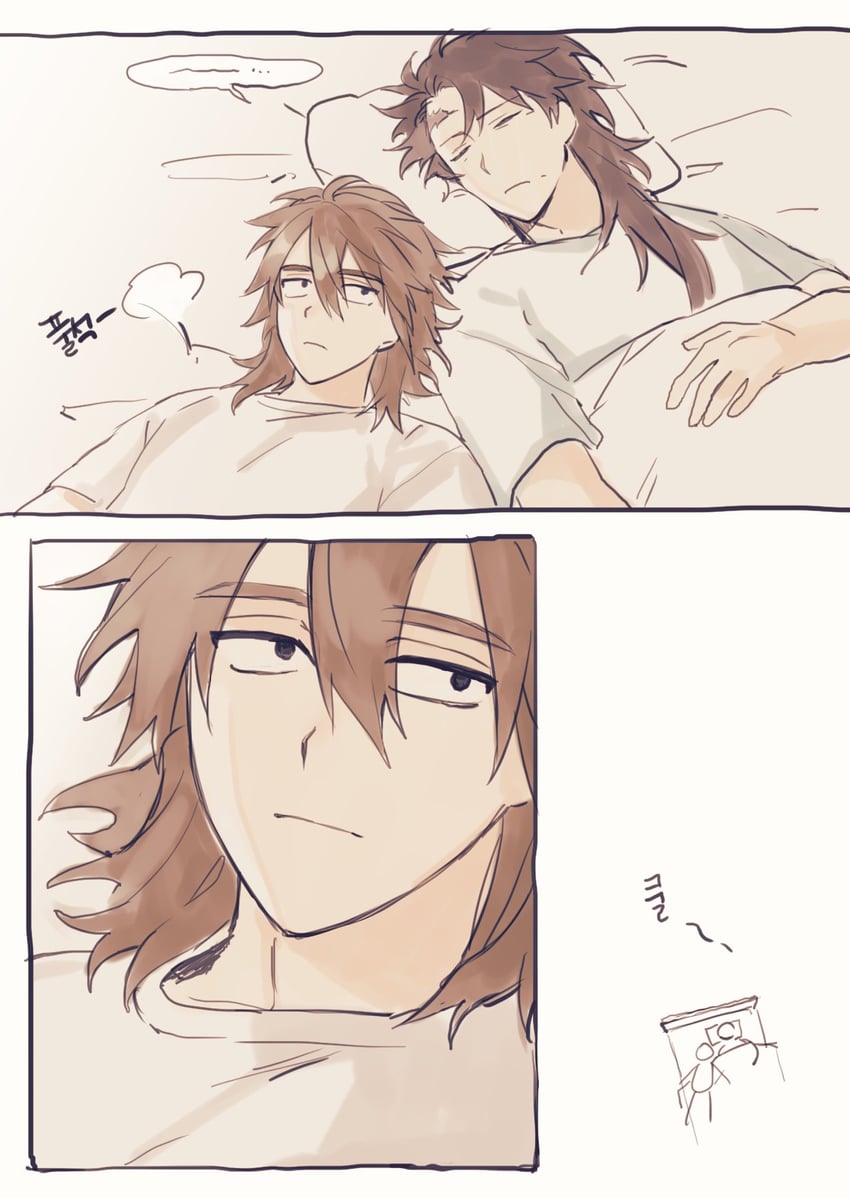 harada minoru and isoi reiji (saibou shinkyoku) drawn by linu