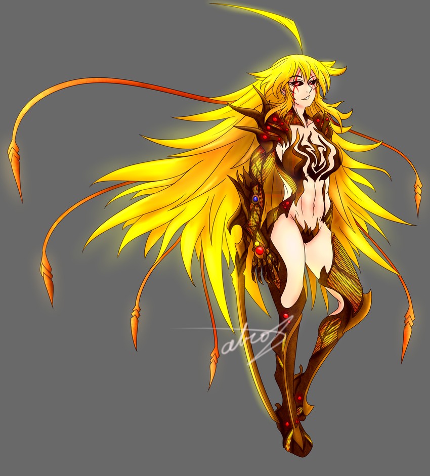 yang xiao long (rwby and 1 more) drawn by notatrox