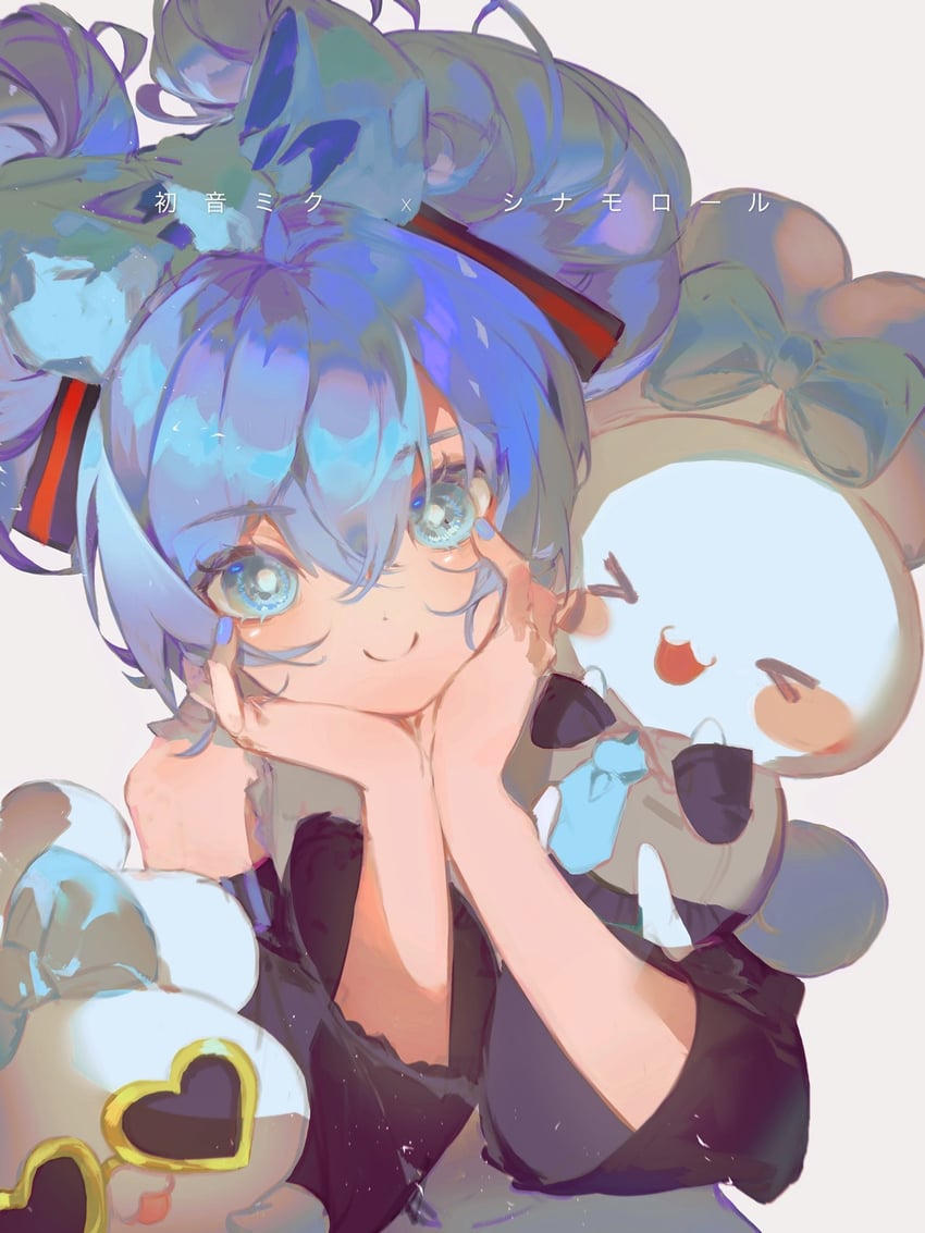 hatsune miku, cinnamoroll, and cinnamiku (vocaloid and 2 more) drawn by waihle