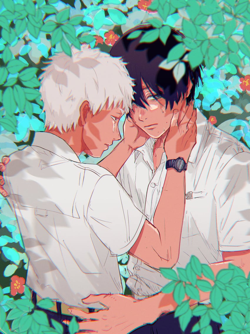 hikaru and tsujinaka yoshiki (hikaru ga shinda natsu) drawn by shkshnk