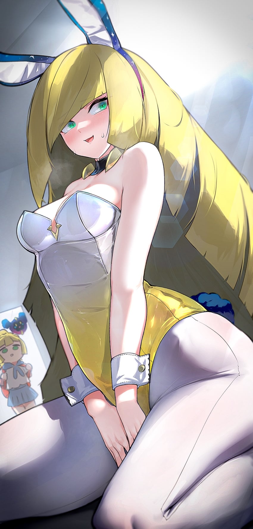 lillie, lusamine, and cosmog (pokemon and 1 more) drawn by kashu_(hizake)
