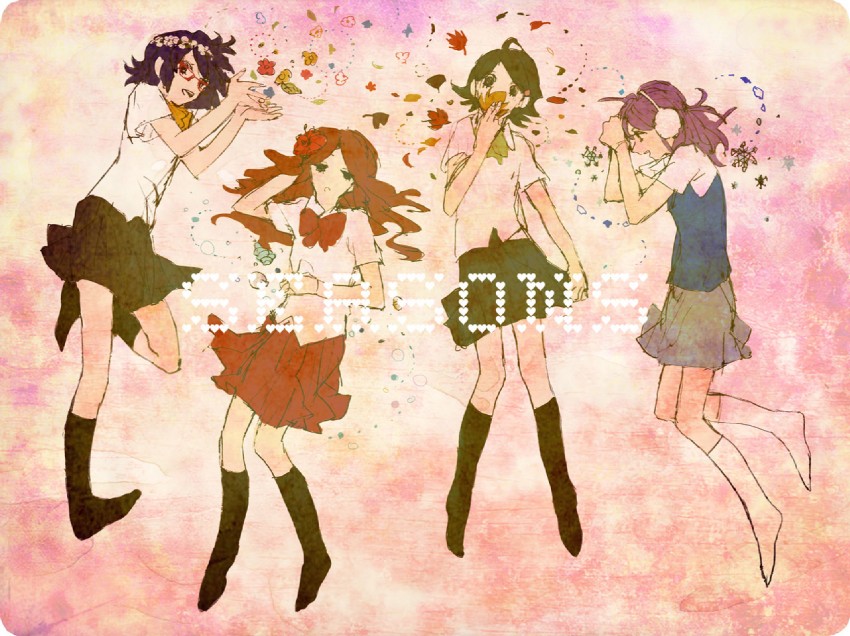 otonashi haruna, raimon natsumi, kudou fuyuka, and kino aki (inazuma eleven) drawn by ypc