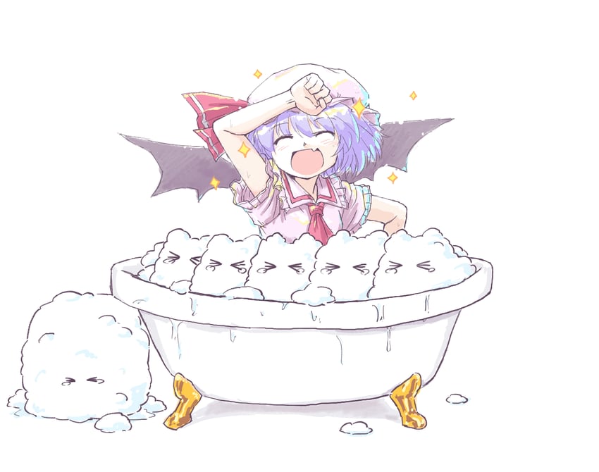 remilia scarlet, flandre scarlet, izayoi sakuya, patchouli knowledge, hong meiling, and 1 more (touhou and 1 more) drawn by aokukou