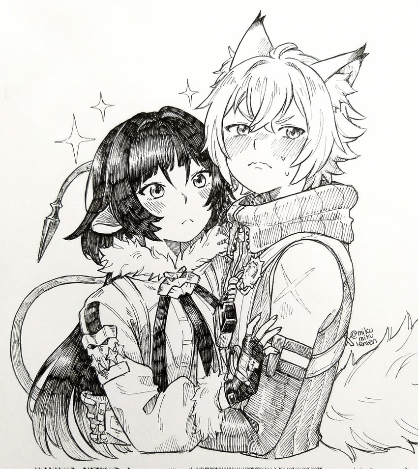jane doe and seth lowell (zenless zone zero) drawn by ariamikukanzaki