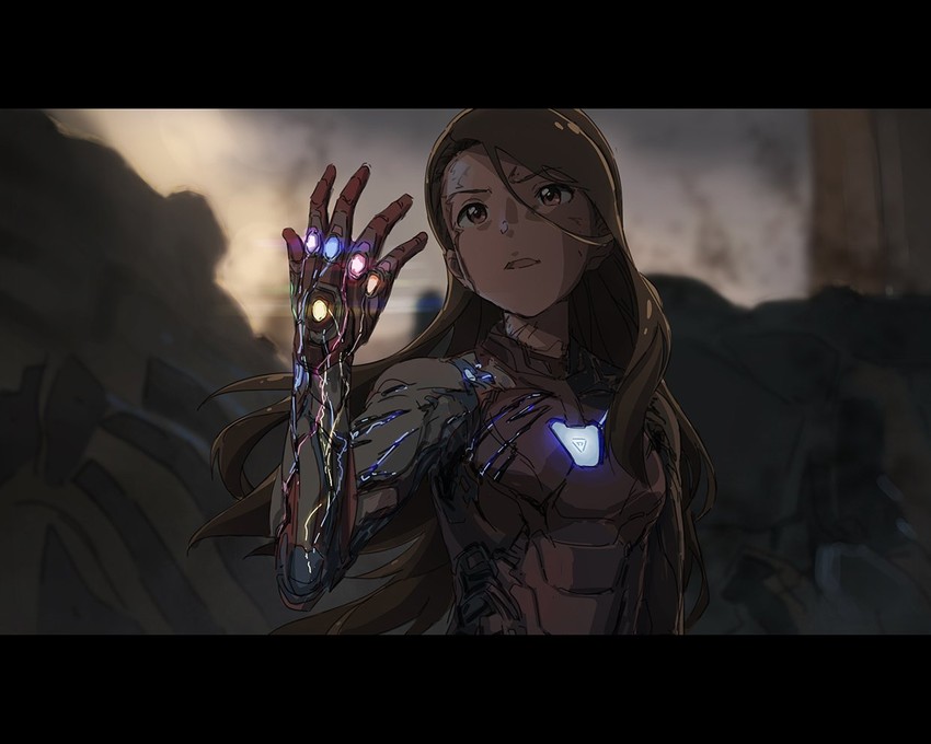 minase iori and iron man (idolmaster and 4 more) drawn by taku1122