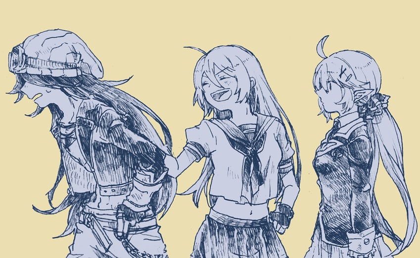 sevyn, foran, and ruina (another eden) drawn by michibata_65
