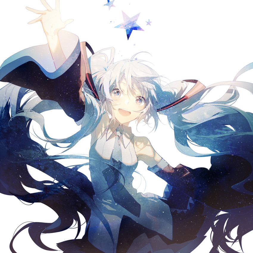 hatsune miku (vocaloid and 1 more) drawn by rella
