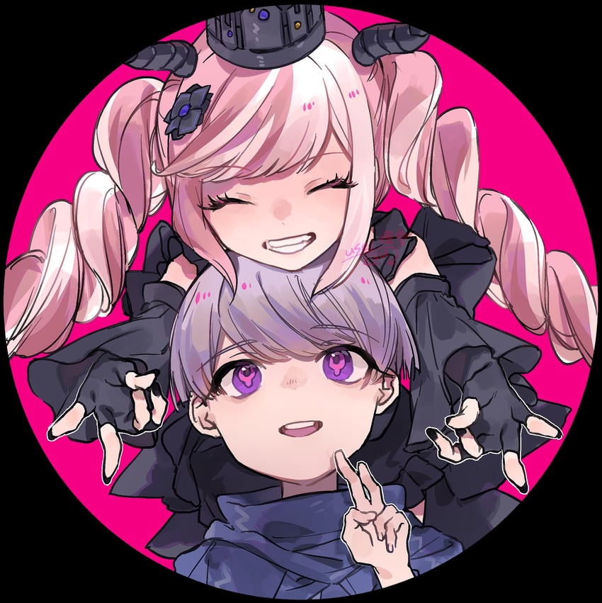 shinigami and yuma kokohead (master detective archives: rain code) drawn by usetsu_illust