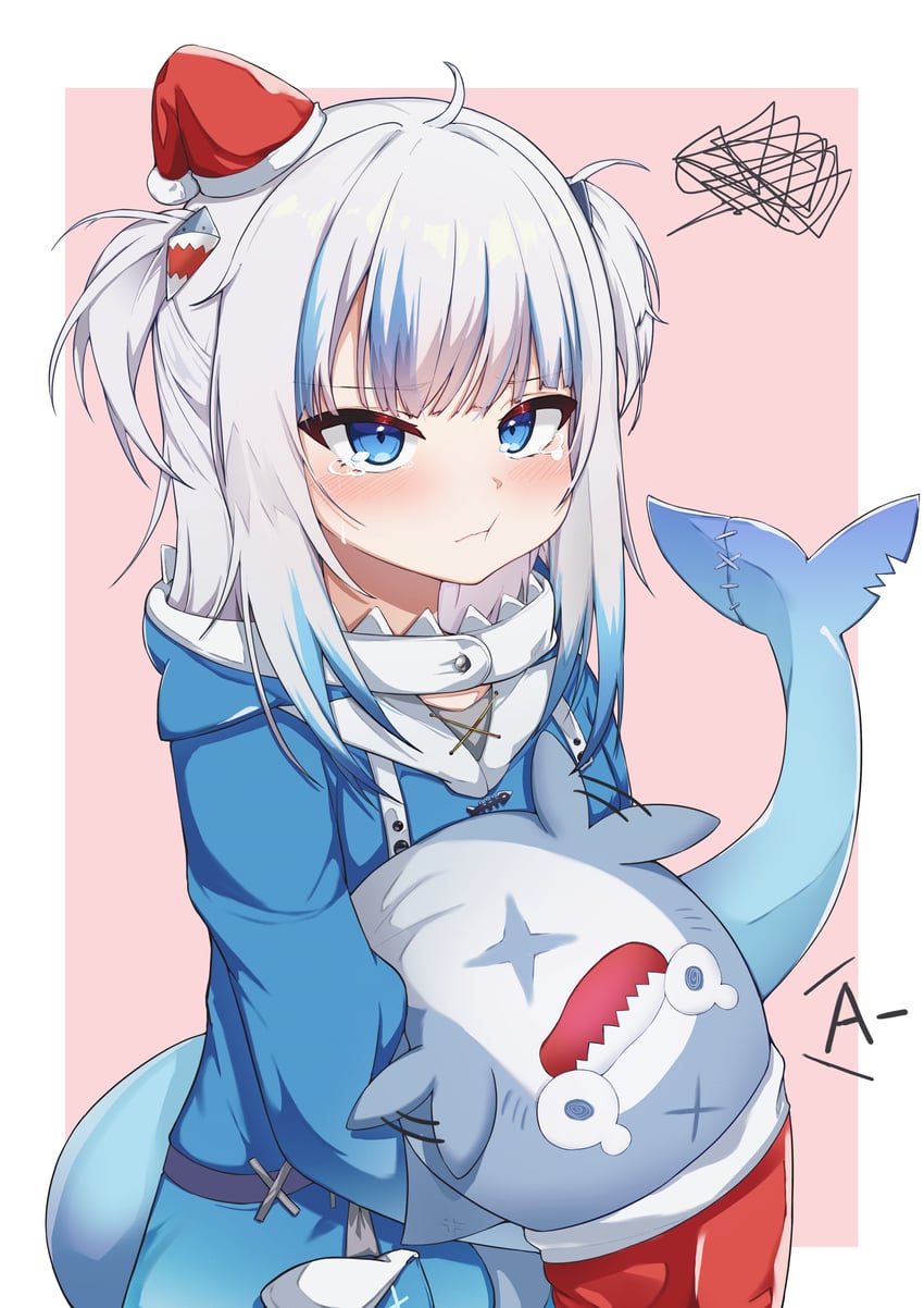 gawr gura and bloop (hololive and 1 more) drawn by 5danny1206