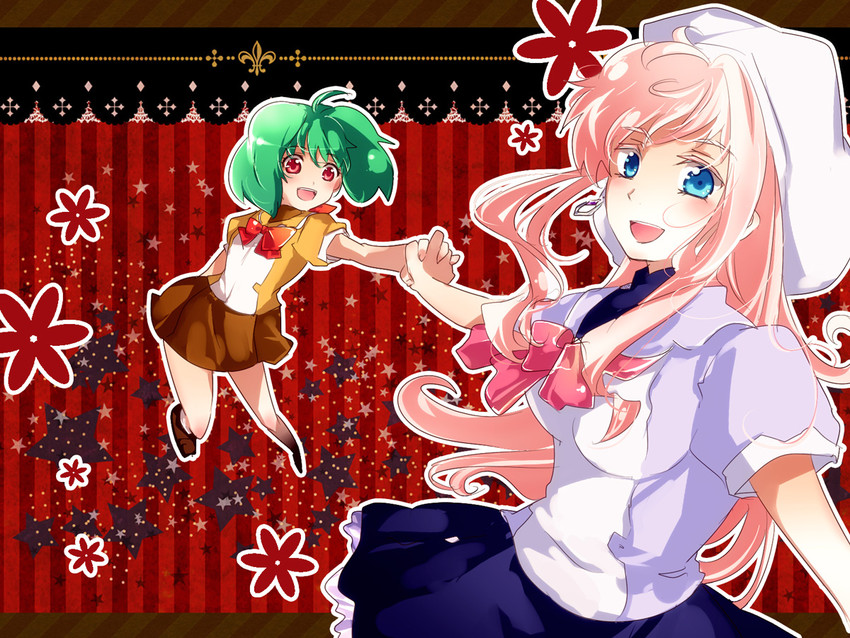 sheryl nome and ranka lee (macross and 1 more) drawn by hanon_(nonty)