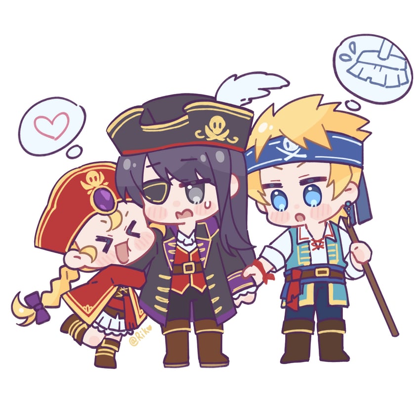 yuri lowell, flynn scifo, and patty fleur (tales of and 1 more) drawn by riko_shinkai